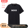 雨果博斯hugoboss男士棉质，logo胶印圆领男装短袖t恤50491706