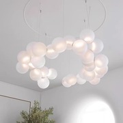 设计师款魔豆，北欧时尚客厅吊灯售楼处样板间餐厅，玻璃泡泡球灯