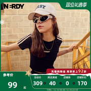 nerdy2023夏秋女款ny系列，短款短袖短款套装，时尚百搭显瘦t恤潮