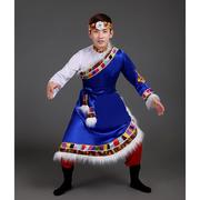 西藏民族舞蹈表演服装少数民族藏族服男藏族舞台演出服饰成人蒙古