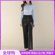 高级感OL通勤西装裤女韩国秋季直筒显瘦工装长裤子