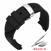卡西欧橡胶手表带 男女BEM501/506/MTP-1374防水运动硅胶表链22mm