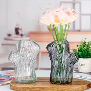花瓶摆件客厅插花玻璃ins高级感透明创意水养水培干鲜花装饰摆件