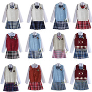 jk制服针织背心校服，套装学院风少女中学生装，高中生英伦风日系