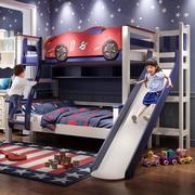 儿童上下铺双层床高低床男孩，母子实木省空间，家具组合床多功能套装