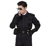 艾买保安服套装男春秋，加厚黑色长袖，户外冬季保安服保安工作服套装