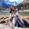 民族风披肩斗篷女保暖西藏草原青海云南丽江新疆旅游拍照超仙围巾