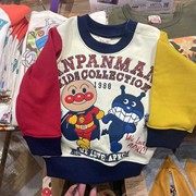 出口日本面超卡通男童卫衣，春秋款儿童，圆领套头衫纯棉毛圈日单外贸