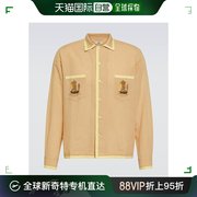 香港直邮潮奢 Bode 男士刺绣棉质亚麻衬衫