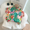 童装男童夏装套装1一2岁男宝宝洋气沙滩服夏威夷风碎花衬衫夏季潮
