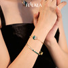 fellala翡拉拉时尚气质绿光，手镯女小众，设计感珐琅复古手链腕饰潮