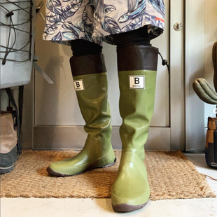 雨鞋女士日本雨靴野鸟协会水鞋户外WBSJ防滑水靴时尚防水套鞋胶靴