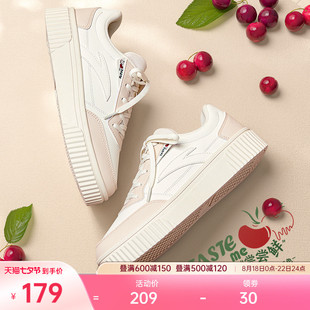 安踏饼干鞋樱桃丨小白鞋，女鞋2023白色，板鞋厚底休闲鞋子运动鞋