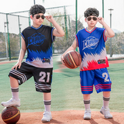 胖男童速干套装加大加肥篮球服两件套夏季薄款大童儿童篮球运动服