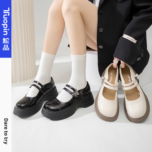 鮀品玛丽珍女鞋2023夏季日系jk单鞋，法式配裙子凉鞋厚底小皮鞋