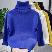 童装高领毛衣23秋冬韩版儿童套装头针织衫，2-8岁男女童打底衫