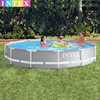 intex圆形管架成人戏水池，大型家庭儿童游泳池加厚