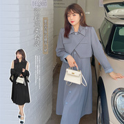 2023年微胖加大码韩版常规OL通勤西服裙套装初秋时髦套装黑色