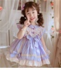 儿童春装连衣裙紫色洛丽塔女童，公主裙女宝宝生日礼服洋装lolita裙