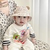 婴儿帽子春秋韩版可爱小熊遮阳渔夫帽可调节薄款男童女宝宝防晒帽