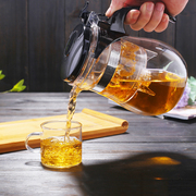 飘逸杯泡茶壶过滤网可拆洗家用一键，按压茶水分离耐高温玻璃泡茶器