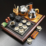 功夫茶具套装实木茶盘，家用办公茶道家用体乌金石，茶台泡茶整套茶海
