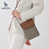 Hazzys哈吉斯棕色单肩手机包女士英伦风品牌轻便迷你斜挎小包