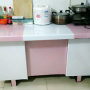 厨房防油纯白色橱柜子桌面，旧家具翻新贴纸，烤漆防水素自粘墙
