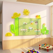 毛毡作成品展示板贴幼儿园墙面装饰走廊环创主题布置文化互动照片
