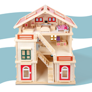 儿童娃娃屋小家具组合模型女孩过家家大号别墅房子玩具屋宝宝礼物