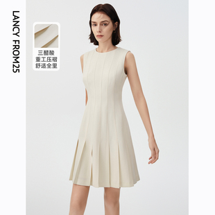 三醋酸basic衣橱朗姿法式轻礼服，白色连衣裙夏裙子(夏裙子)高级感