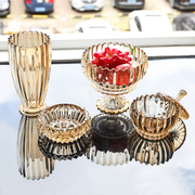 欧式果盘水晶玻璃时尚，高档创意水果盘客厅，茶几家用现代糖果零食盘
