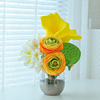 轻奢美式玻璃花瓶仿真花，客厅玄关装饰花艺摆件，可装水马蹄莲花假花