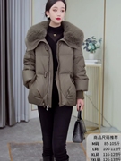 芙丽琪九江羽绒服女款2023年时尚洋气高端毛领，白鸭绒(白鸭绒)短款外套