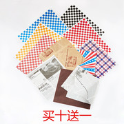 美式餐厅创意红色格子汉堡防油纸吸油纸小吃垫面包纸鸡肉卷打包纸