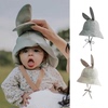 ins瑞典男女宝宝防晒帽，儿童遮阳帽纯棉渔夫帽兔，耳朵帽子洋气时尚