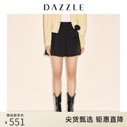dazzle米奇系列地素奥莱黑色，褶皱米奇短裙，半身裙女2e1s2411a