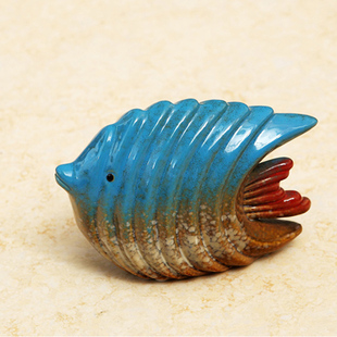 地中海风格装饰摆件乡村田园，陶瓷鱼摆件小动物可爱海洋系列装饰品