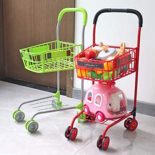 购物车玩具仿真超市手推车，女孩儿童娃娃小推车宝宝过家家厨房玩具