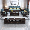 新中式实木沙发客厅现代简约可拆洗布艺贵妃组合轻奢别墅古典家具
