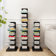 北欧隐形书架创意个性不锈钢转角悬浮落地书架小户型客厅墙壁书柜