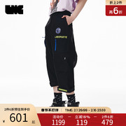LNG未来玩家  男女同款/黑色 梭织低裆束脚卫裤