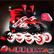 溜冰鞋儿童全套装，3-4-5-6-10岁初学者可调直排轮滑冰鞋，男女旱冰鞋