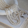 aestaqua长款毛衣链韩国水晶珍珠，打结款时髦轻奢小香风多层项链女