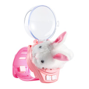 小兔子儿童玩具遥控赛车会动的婴儿，仿真电动毛绒白兔宝宝男孩女孩