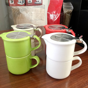 hyu快客壶杯陶瓷，套装咖啡杯一杯一壶茶具下午茶易泡壶咖啡