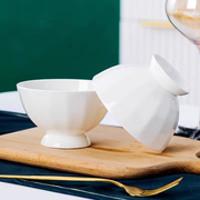 釉下彩纯白高骨瓷碗家用高级器型简约碗，白色饭碗面碗汤碗餐具陶瓷