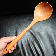 泰国柚木大汤勺长柄大号，木质勺子不粘锅专用炒勺铲子家用无漆木勺