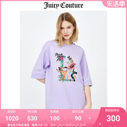 Juicy Couture橘滋夏季宽松显瘦上衣薄款时尚短袖T恤连衣裙女