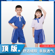 深圳校服小学生夏季男女，统一运动服套装速干棉薄，短袖上衣短裤透气